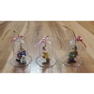 Vintage Clown in a Bell Christmas Ornaments Set Of 3